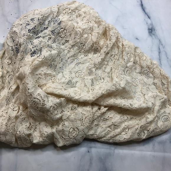 Charming Charlie Cream Floral Lace Infinity Scarf - Picture 3 of 5